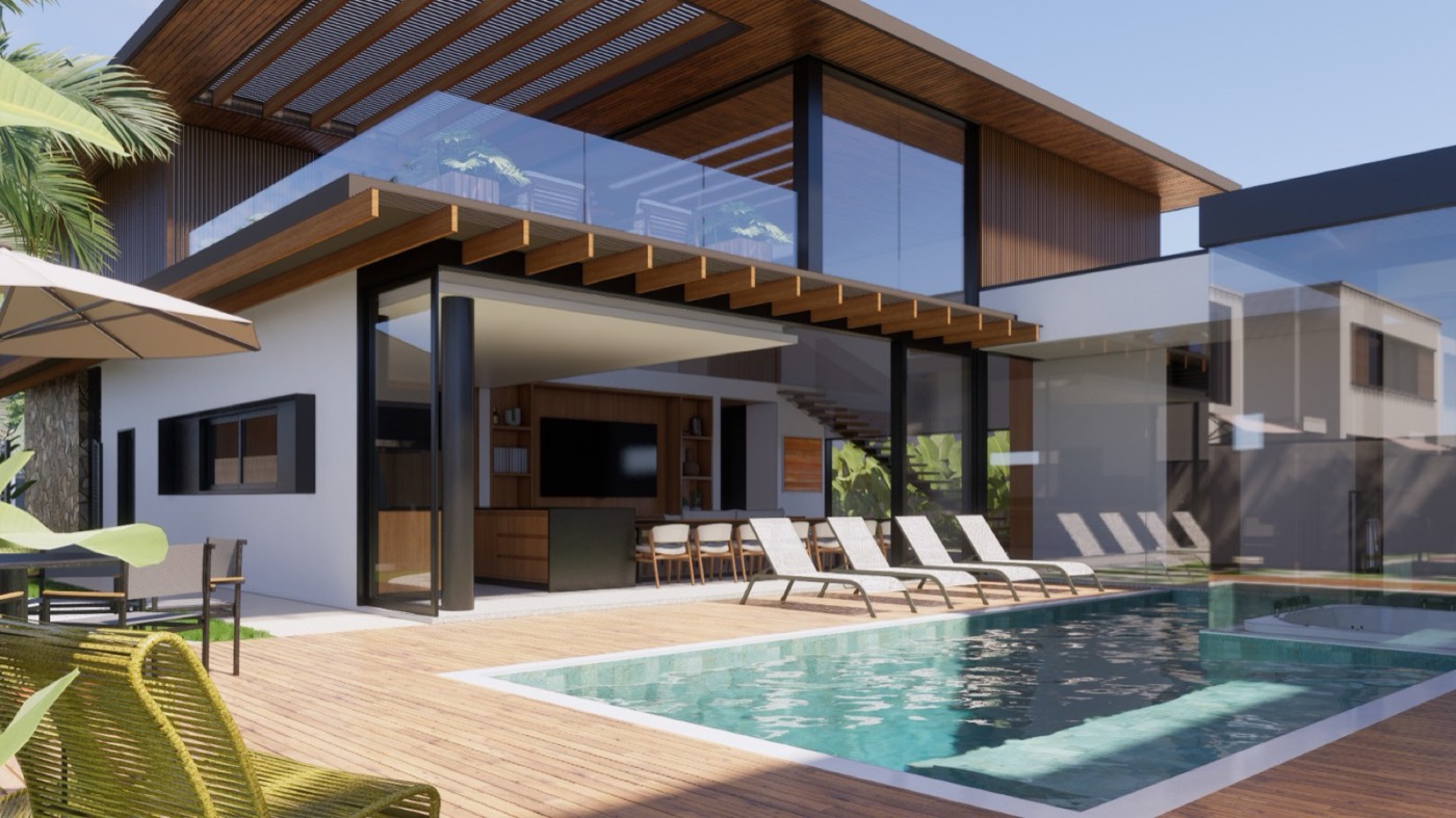 Casa BR, 600 m², Vinhedo/SP: Área de piscina