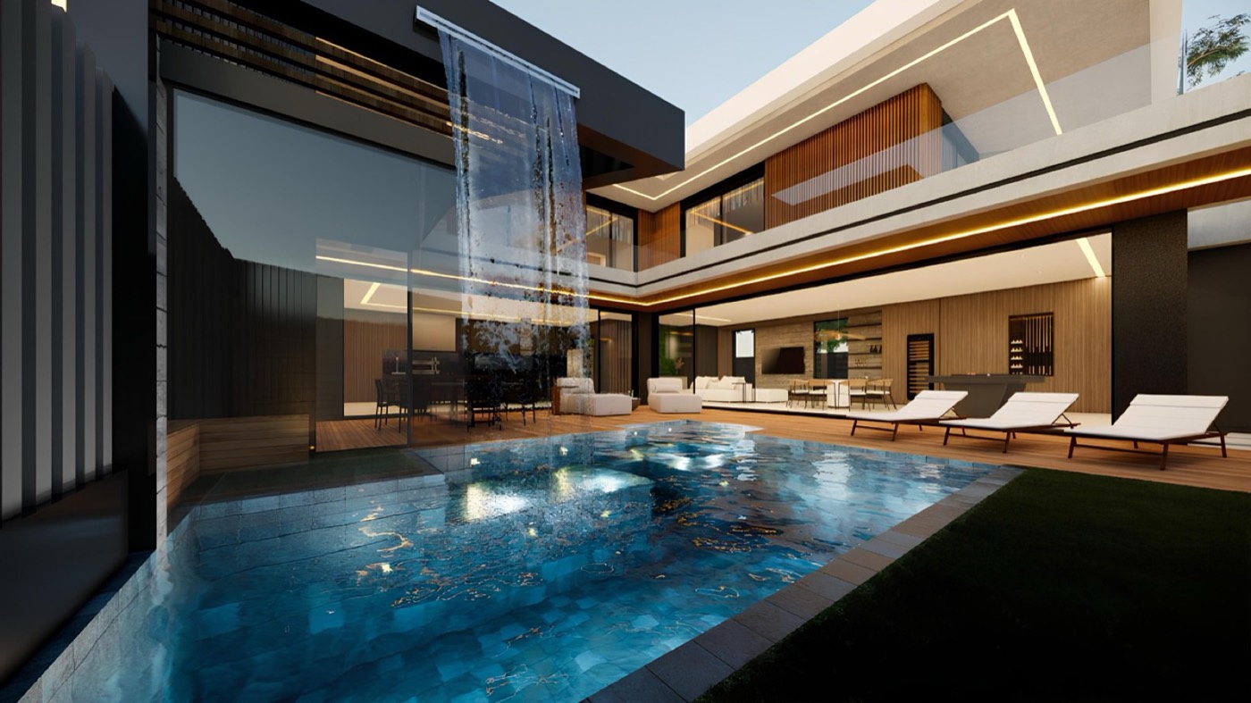 Casa FB, 530 m², Riviera de São Lourenço/SP: Piscina interna