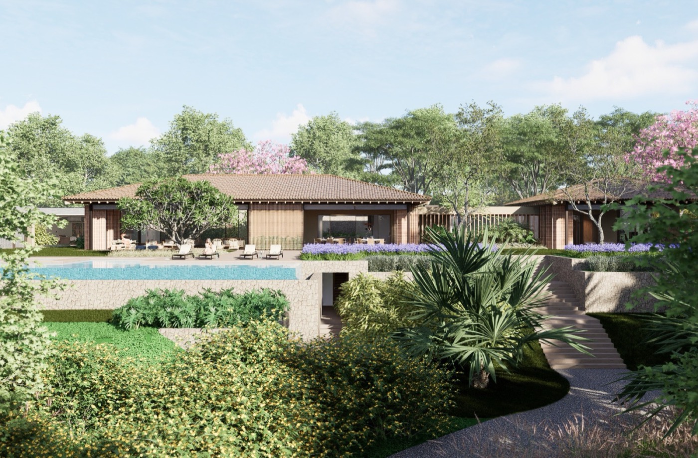 Casa JM, 1.500 m², Quinta da Baroneza, Itatiba/SP: Área de piscina e lazer