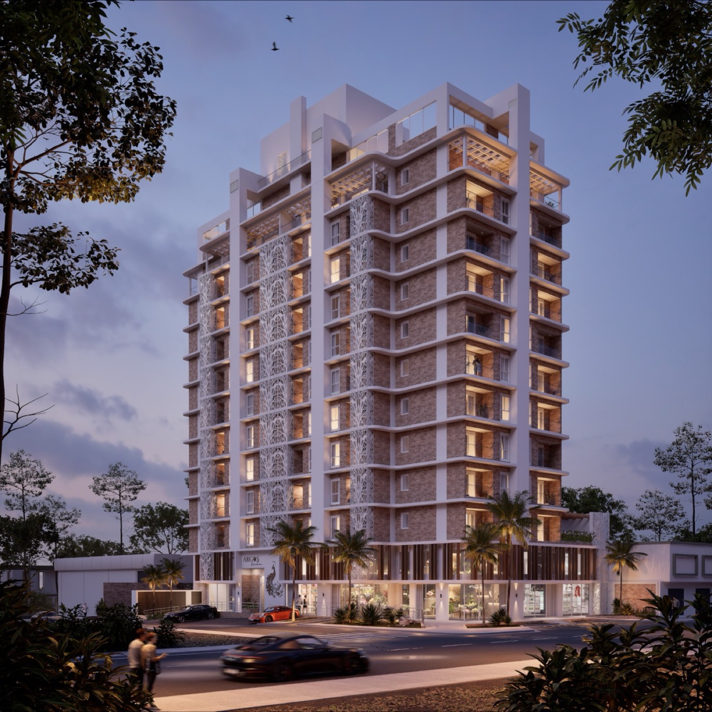 Argos, 6.300 m², Jundiaí/SP: Torre Argos, vista noturna