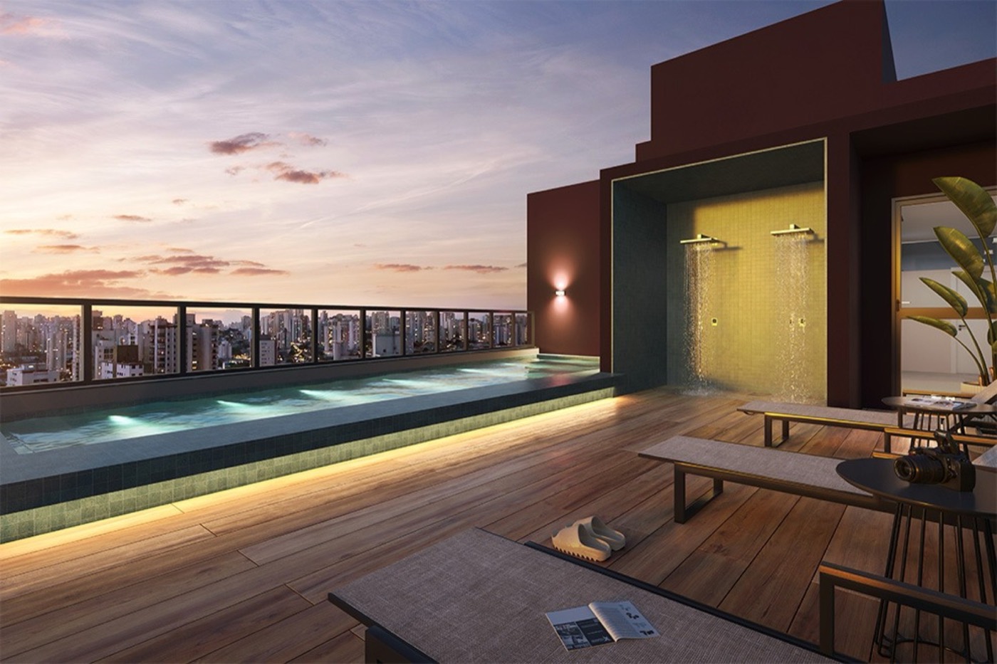 Prédio Pina, 2.800 m², São Paulo/SP: Rooftop, área de descanso
