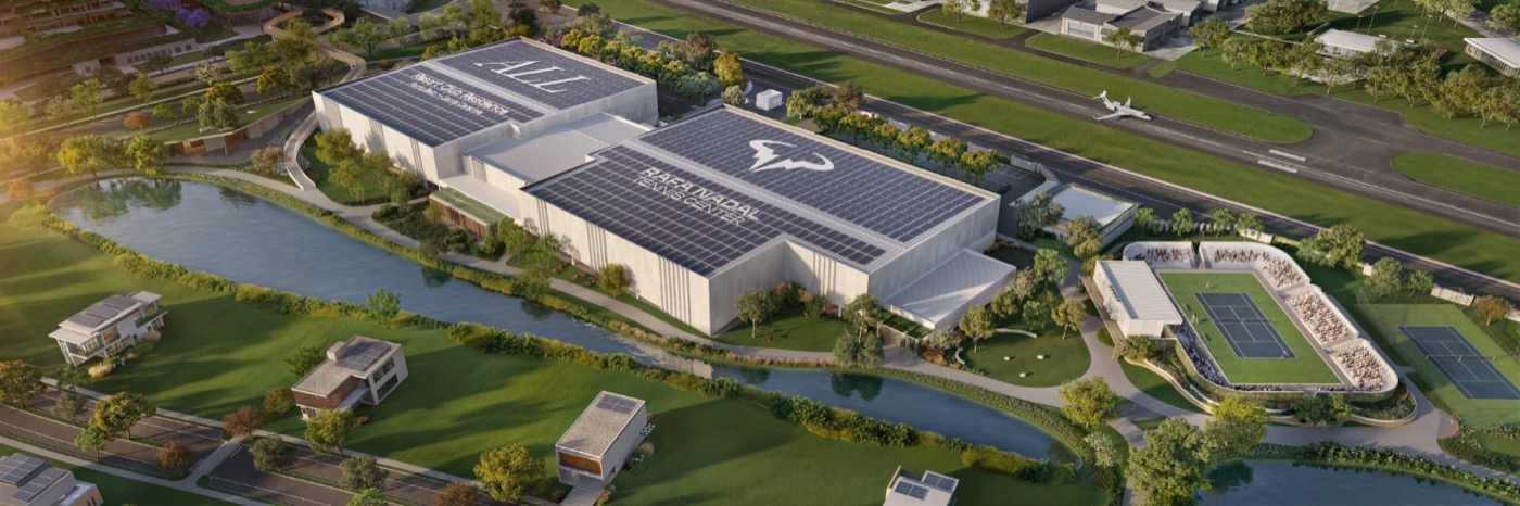 Rafa Nadal Tennis Center, 18.000 m², Porto Belo/SC: Vista aérea do complexo