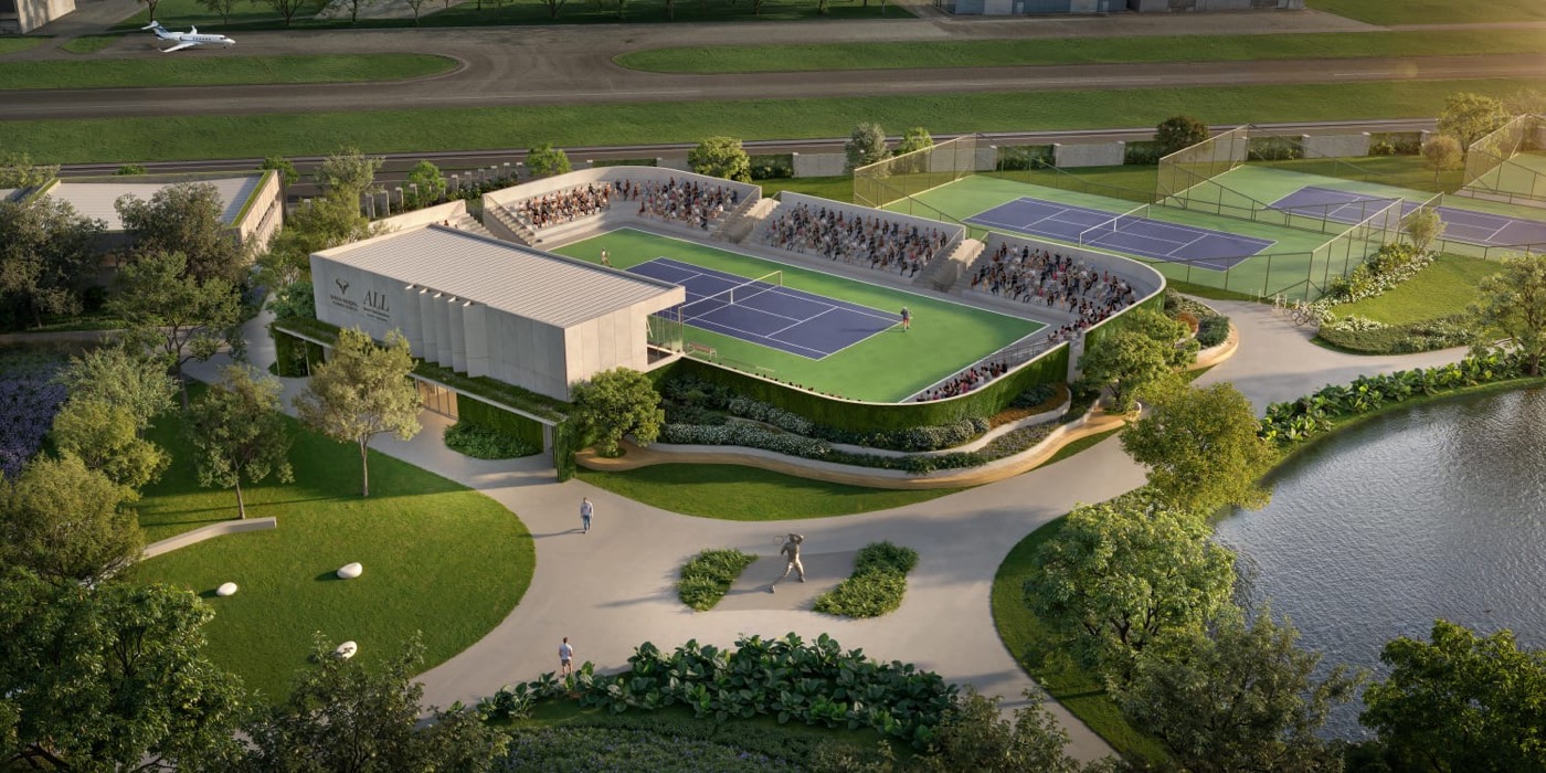 Rafa Nadal Tennis Center, 18.000 m², Porto Belo/SC: Quadra central e arquibancada